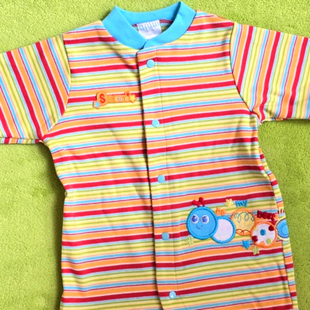 NWT 3-6M Lamaze UNISEX Baby BOYS & GIRLS  STRIPES + Caterpillar 100% COTTON (Q3)